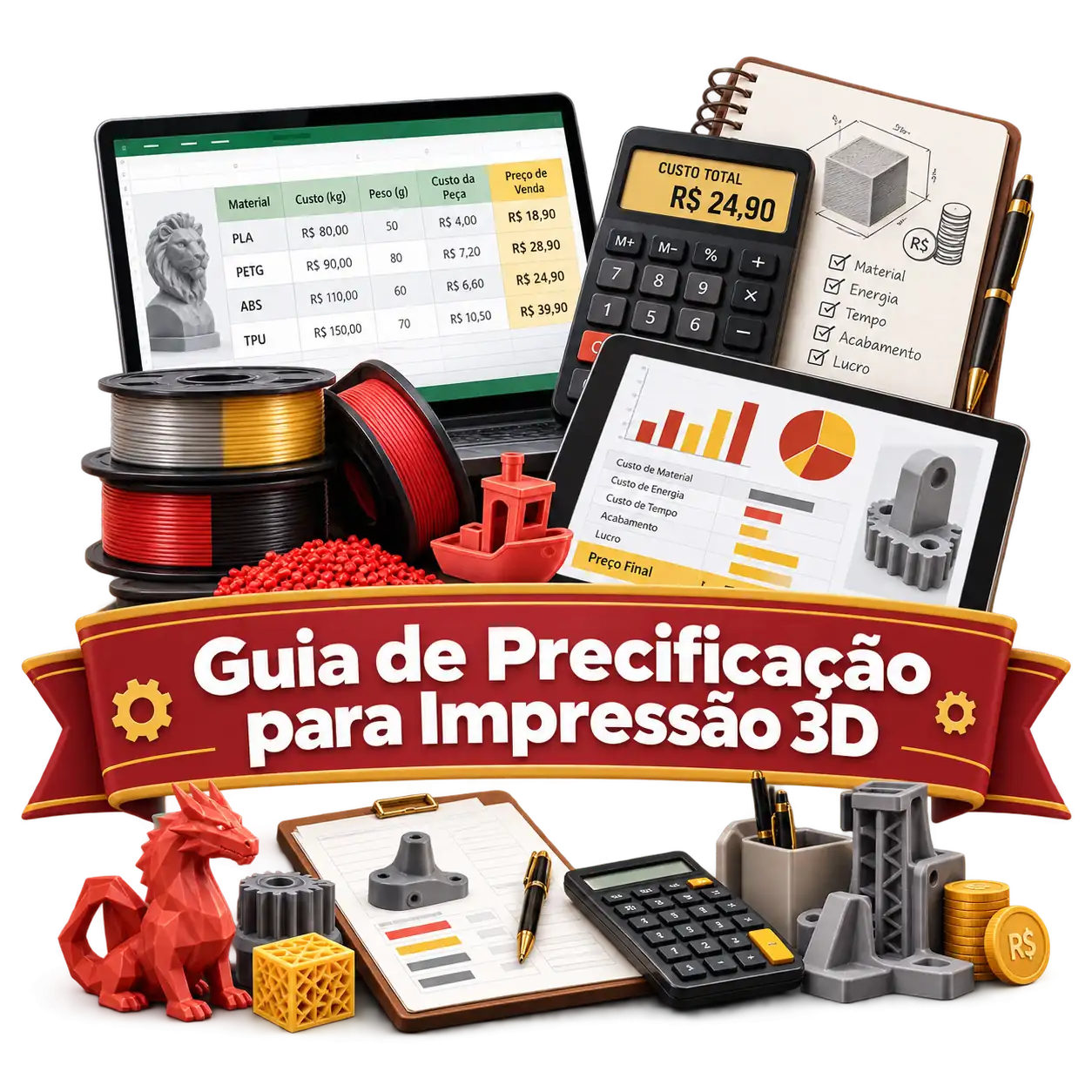 Bônus 2 — Guia de Precificação para Impressão 3D