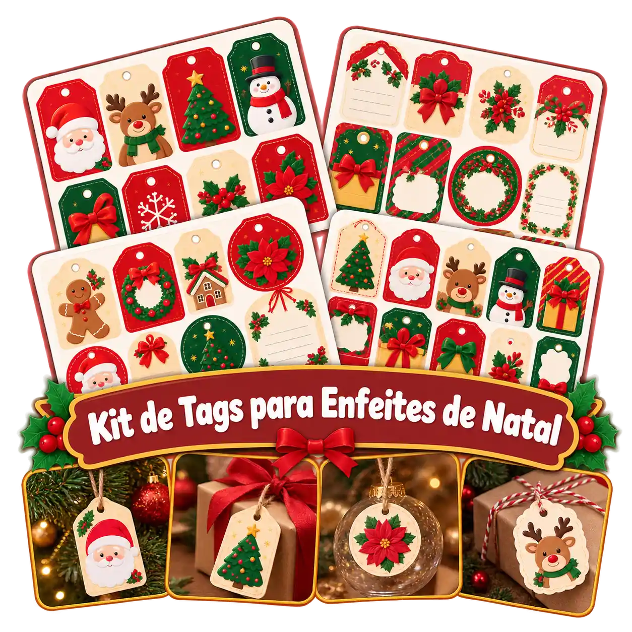 Bônus 3 — Kit de Tags para Enfeites de Natal